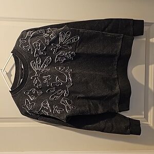 Banana Republic Gray Pullover Sweatshirt (Small)